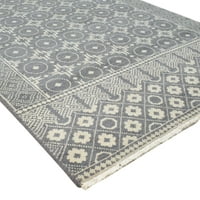 Tepih od vunenog ugljena moderni skandinavski ručno pleteni tepih s krugovima veličine sobe