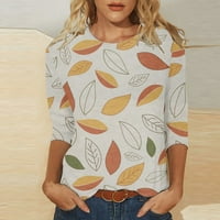 Ženska modna majica s rukavima srednje duljine, bluza s okruglim vratom, ležerni vrhovi