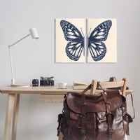 Popis zamršeni detalji krila leptira, podebljani uzorak insekata, grafika Bez okvira, zidni tisak, set od 2 komada, dizajn Caroline