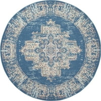 Eklektične esencijalne perzijske središnje medaljon plave površine prostirka