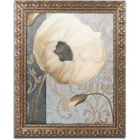 Zaštitni znak likovna umjetnost Poppy Brocade I Canvas Art by Color Bakery Gold Ukratni okvir