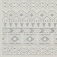 Moderni tepih od tkanine od 93 987 pravokutnog presjeka u krem sivoj boji