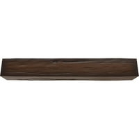 Ekena Millwork 12 W 8 h 12'l 3-strana Riverwood Endurathane Fau Wood Strop Grep, Premium Mahagoni