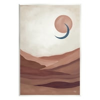Stupell Industries Sažetak pustinjskih dina Sunčev Mjesec Preklapajući Oblici Slikanje Umjetničke umjetnosti Umjetnički print, dizajn