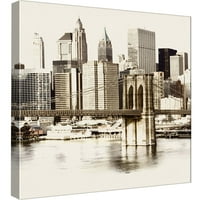 Slike, New York Waterfront B, 20x20, ukrasna zidna umjetnost platna
