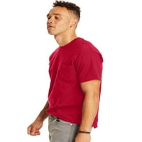Majica s džepom za odrasle tamnocrvena Uniseks majica za odrasle