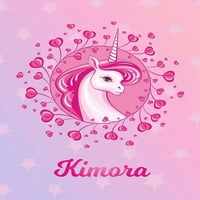 Kimora: Papir za bilježnicu s notama jednoroga-čarobni konj, personalizirano slovo A, početno prilagođeno ime, Naslovnica - glazbenik,