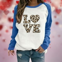 Veleprodaja jesenske Dukserice za žene s dugim rukavima s printom za Valentinovo pulover s okruglim vratom tunika vrhovi