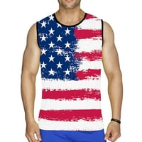 Majica s američkom zastavom za muškarce majica s američkom zastavom ležerni pulover s okruglim vratom zastava 3-inčni digitalni tisak