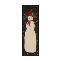 Zaštitni znak likovna umjetnost 'visoki snjegović s kardinalom' platnenom umjetnošću Mary Miller Veazie