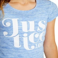 Grafičke majice logotipa Justice Girls, 2-pack, veličine 5- & Plus