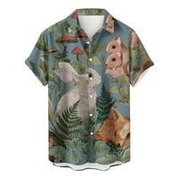 Havajske košulje za muškarce, ljetni vrhovi na plaži s printom na kopčanje, Ležerne lagane majice s džepovima, kardigan bluze