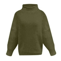 Ženski džemperi s okruglim vratom, obični casual pleteni pulover s dugim rukavima, debeli topli džemper s okruglim vratom, vrhovi