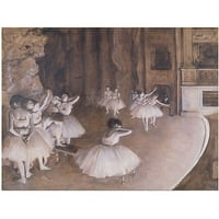 Zaštitni znak likovna umjetnost Baletna proba 1874 Canvas Art by Edgar Degas