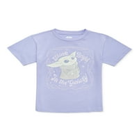 Baby Yoda Girls Grafička majica s kratkim rukavima, veličine 4-16