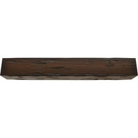 Ekena Millwork 6 W 8 H 18'l 3-strana pecidski čempres Cypress Endurathane Fau Wood Strop Grep, Premium Mahagoni