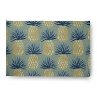 Šenilni tepih od kadulje od ananasa u prugama od 4 '6'