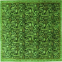 Tradicionalni perzijski tepisi u zelenoj boji, kvadrat 3'