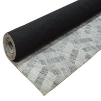 Pamučni sivi tepih 5' 8 ' moderni ručno rađeni tepih s francuskim ševronom veličine sobe