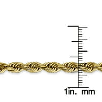 Narukvica od lanca od četveroslojnog užeta od žutog zlata s dijamantima izrezanim od karata