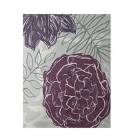 Dizajn cvijeća i fronda cvjetni print unutarnji vanjski prostirk