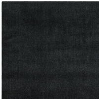 Obična vunena prostirka u boji, 9' 12', Crna